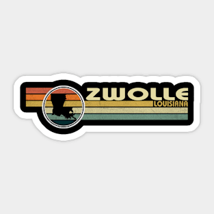 Zwolle Louisiana vintage 1980s style Sticker